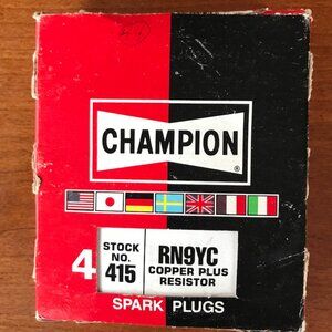 Champion Copper Plus Spark Plugs 4 - Stock No 415 RN9YC Copper Plus Resistor